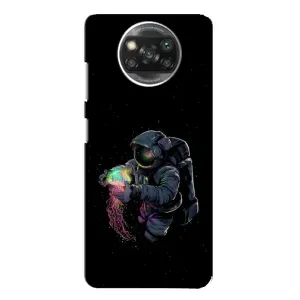 Силиконовый Чехол с принтом "Космонавты" на Xiaomi POCO X3 Pro (В руках земля)