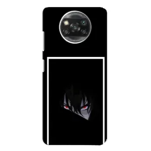 Силиконовые чехлы с глазами Anime для Xiaomi Poco X3 Pro (Взгляд Саскэ)