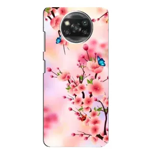 Чохол з картинкою Сакури на Xiaomi POCO X3 (Метелики на сакурі)