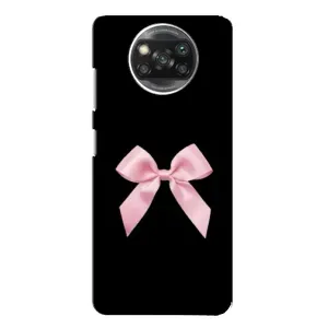 Чехол банты для Xiaomi POCO X3 (Бант на черном)