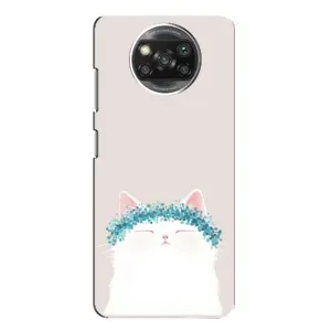 Чехол на тематику: Коты для Xiaomi POCO X3 (Белый котик)