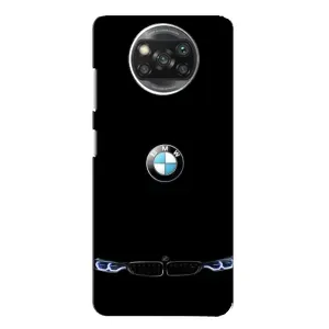 Силіконовий бампер з картинкою машини на Xiaomi POCO X3 (Чорний BMW)