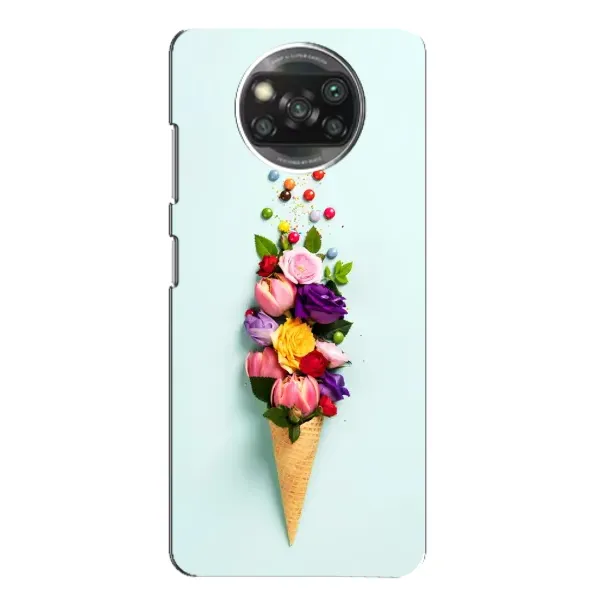 Чехол с рисунком «Цветок-мороженное» для Xiaomi POCO X3