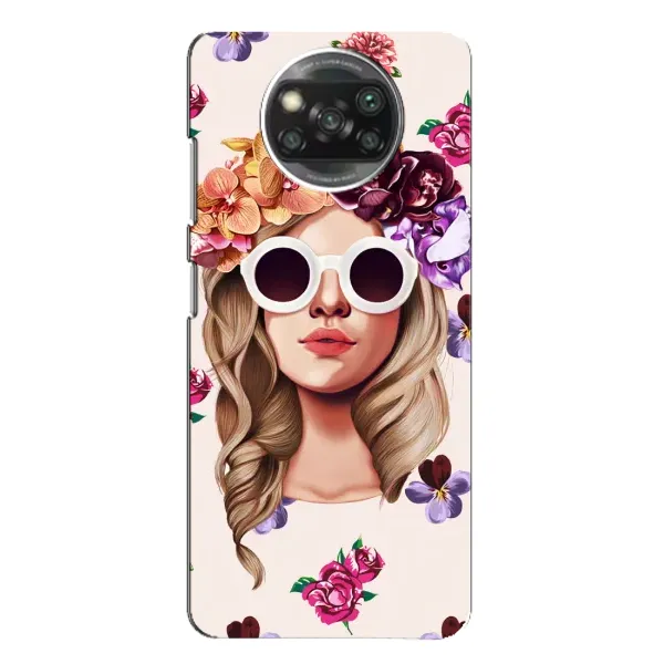 Чехол с рисунком «Девушка в очках» для Xiaomi POCO X3