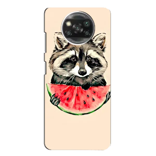 Чехол с рисунком «Енот» для Xiaomi POCO X3