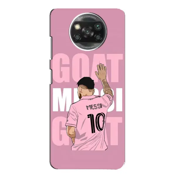 Чехол с рисунком «GOAT MESSI» для Xiaomi POCO X3 Чехол с рисунком «GOAT MESSI» для Xiaomi POCO X3