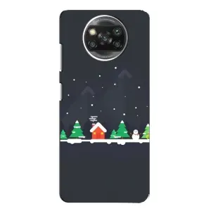 Силіконовий бампер на різдво для Xiaomi POCO X3 (Місто зимове)