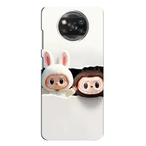 Чехол с принтом Лабубу для Xiaomi POCO X3 (Фигурки Labubu)