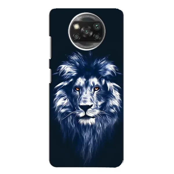 Чехол с рисунком «Лев - синий» для Xiaomi POCO X3 Чехол с рисунком «Лев - синий» для Xiaomi POCO X3