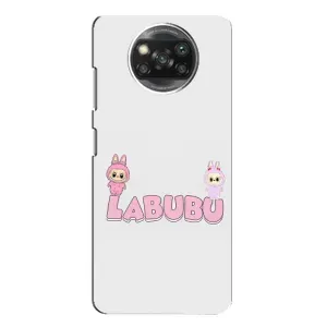 Чехол с принтом Лабубу для Xiaomi POCO X3 (Логотип Лабубу)