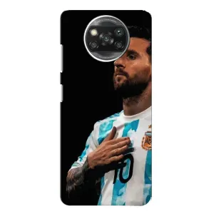 Чехлы Лео Месси Аргентина для Xiaomi POCO X3 (Месси Капитан)