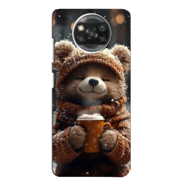 Чехол с рисунком «Медвежонок с кофе» для Xiaomi POCO X3 Чехол с рисунком «Медвежонок с кофе» для Xiaomi POCO X3