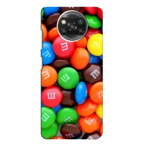 Чехол с изображением вкусной еды для Xiaomi POCO X3 (Разноцветные M&M'S)