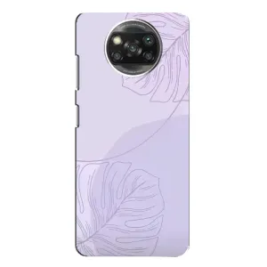 Чохол квітковий дизайн для Xiaomi POCO X3 (Монстера фіолетова)