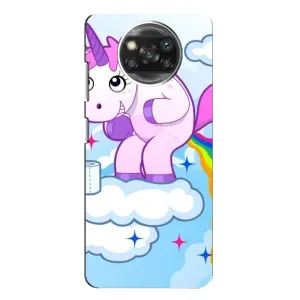Чехол Unicorn на Xiaomi POCO X3 (Радуга единорожка)
