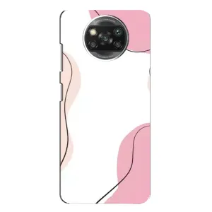 Чохол квітковий дизайн для Xiaomi POCO X3 (Рожевий фон)