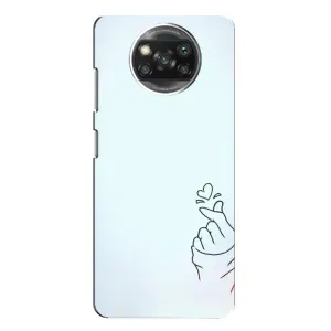 Чехлы (Знак сердечка) на Xiaomi POCO X3 (Сердце на голубом)