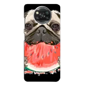 Чехол (ТПУ) Милые собачки для Xiaomi POCO X3 (Смешной Мопс)