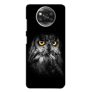 Чехлы с принтом СОВЫ для Xiaomi POCO X3 (Сова на чёрном)