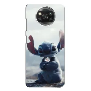 Чехол с рисунком Стич для Xiaomi POCO X3 (Стич с цветочком)