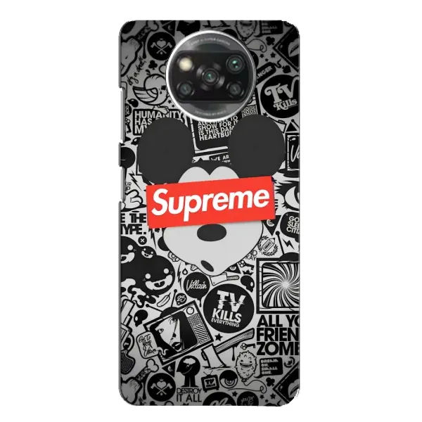 Чехол с рисунком «Supreme Маус» для Xiaomi POCO X3 Чехол с рисунком «Supreme Маус» для Xiaomi POCO X3