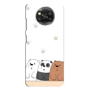 Чехлы с изображением разных животных для Xiaomi POCO X3 (Удивленные медвеженки)