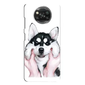Бампер для Xiaomi POCO X3 с картинкой "Песики" (Собака Хаски)