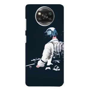 Силиконовый чехол с картинкой "Герой Pubg" на Xiaomi POCO X3 (В экиперовке)
