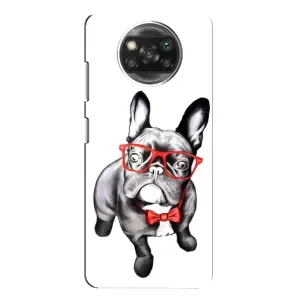 Бампер для Xiaomi POCO X3 с картинкой "Песики" (В очках)