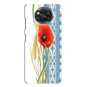 Силіконовый Чохол на Xiaomi POCO X3 з картинкой Вишиванки (Вишиванка з квіткою)