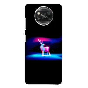 Силиконовый бампер с картинкой животных для Xiaomi POCO X3 (Яркий олень)