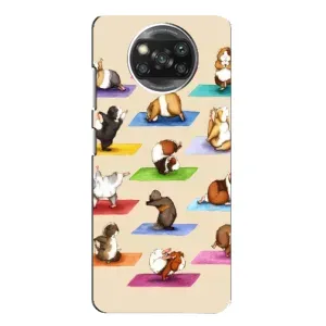 Чохол з Прикольним Принтом на Xiaomi POCO X3 (Йога свинок)