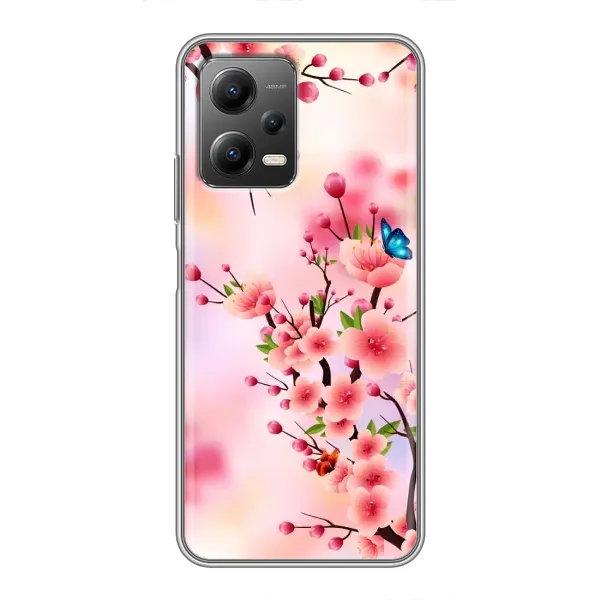 Чехол с рисунком «Бабочки на сакуре» для Xiaomi POCO X5 (5G) Чехол с рисунком «Бабочки на сакуре» для Xiaomi POCO X5 (5G)
