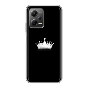 Чехол (Корона на чёрном фоне) для Поко X5 (5G) (Белая корона)