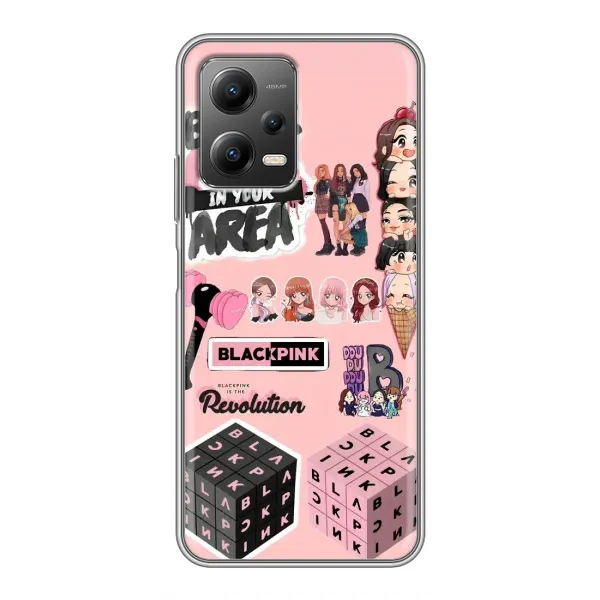 Чехол с рисунком «BLACK PINK коллаж» для Xiaomi POCO X5 (5G)