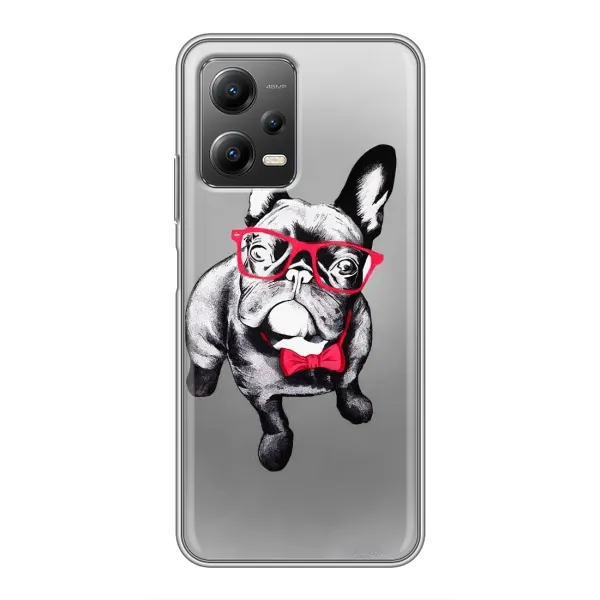 Чехол с рисунком «Бульдог в очках» для Xiaomi POCO X5 (5G) Чехол с рисунком «Бульдог в очках» для Xiaomi POCO X5 (5G)