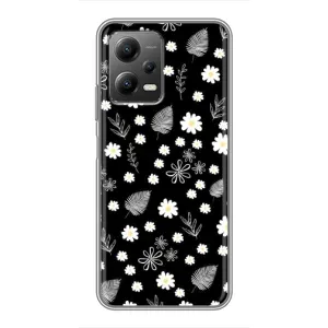 Чохли з тематикою "КВІТИ" на Xiaomi POCO X5 (5G) (цвітіння на чорному)