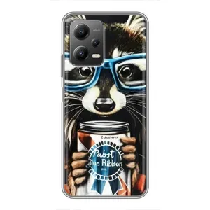 Силіконовий Чохол з Энотами на Xiaomi POCO X5 (5G) (Єнот в окулярах)