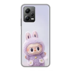 Чехол с принтом Лабубу для Xiaomi POCO X5 (5G) (Фиолетовый Лабубу)