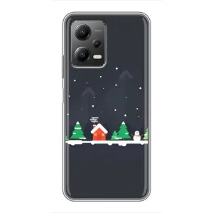 Силіконовий бампер на різдво для Xiaomi POCO X5 (5G) (Місто зимове)