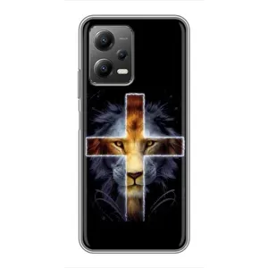 Чехлы для Поко X5 (5G) (Крест Иисуса) (Иисус Лев)