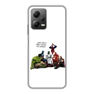 Чехлы для Xiaomi POCO X5 (5G) (Для Христиан) (Иисус супергерой)