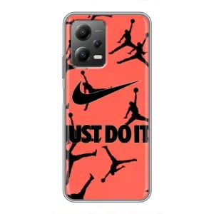 Силіконовый Чохол Nike Air Jordan на Поко X5 (5G) (Just Do It)