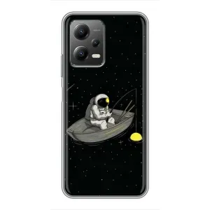 Силіконовый Чохол з принтом "Космонавти" на Xiaomi POCO X5 (5G) (Космонавт на рибалці)