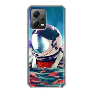 Силіконовый Чохол з принтом "Космонавти" на Xiaomi POCO X5 (5G) (Космонавт у воді)
