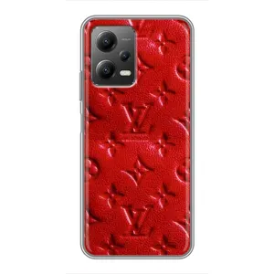 Текстурний Чохол Louis Vuitton для Поко X5 (5G) (Червоний ЛВ)