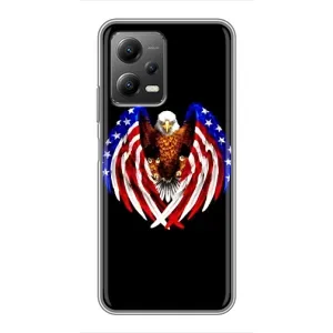 Чехол Флаг USA для Xiaomi POCO X5 (5G) (Крылья США)