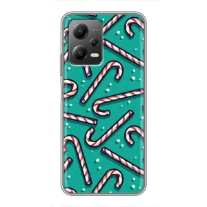 Силіконовий бампер на різдво для Xiaomi POCO X5 (5G) (Льодяники)