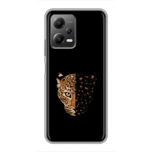 Чохол з леопардовим принтом на Xiaomi POCO X5 (5G) (Леопард на чорному)