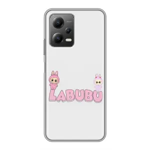 Чехол с принтом Лабубу для Xiaomi POCO X5 (5G) (Логотип Лабубу)